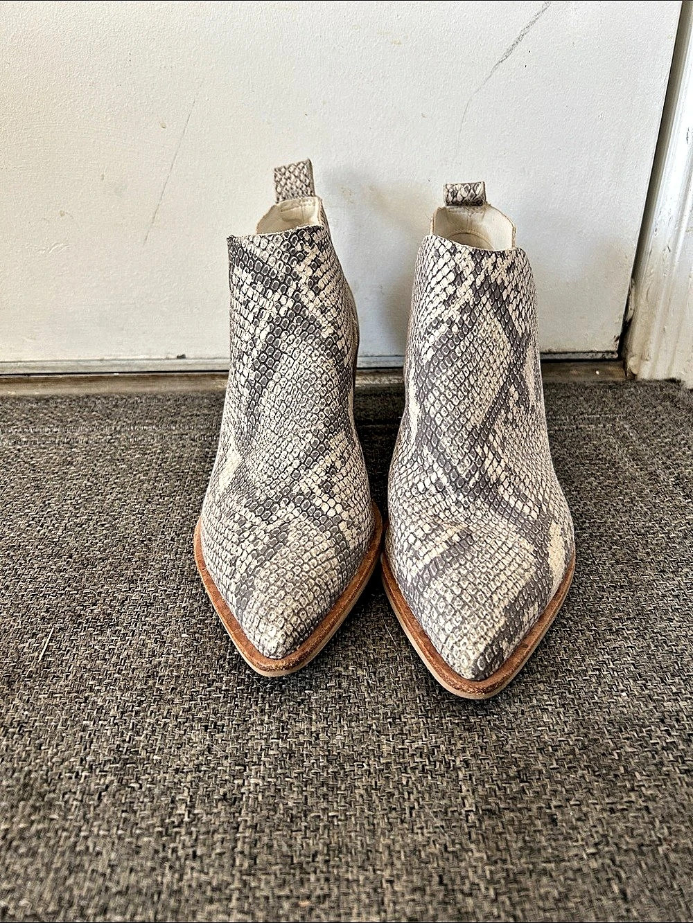Dolce Vita Snakeskin Print Ankle Boots